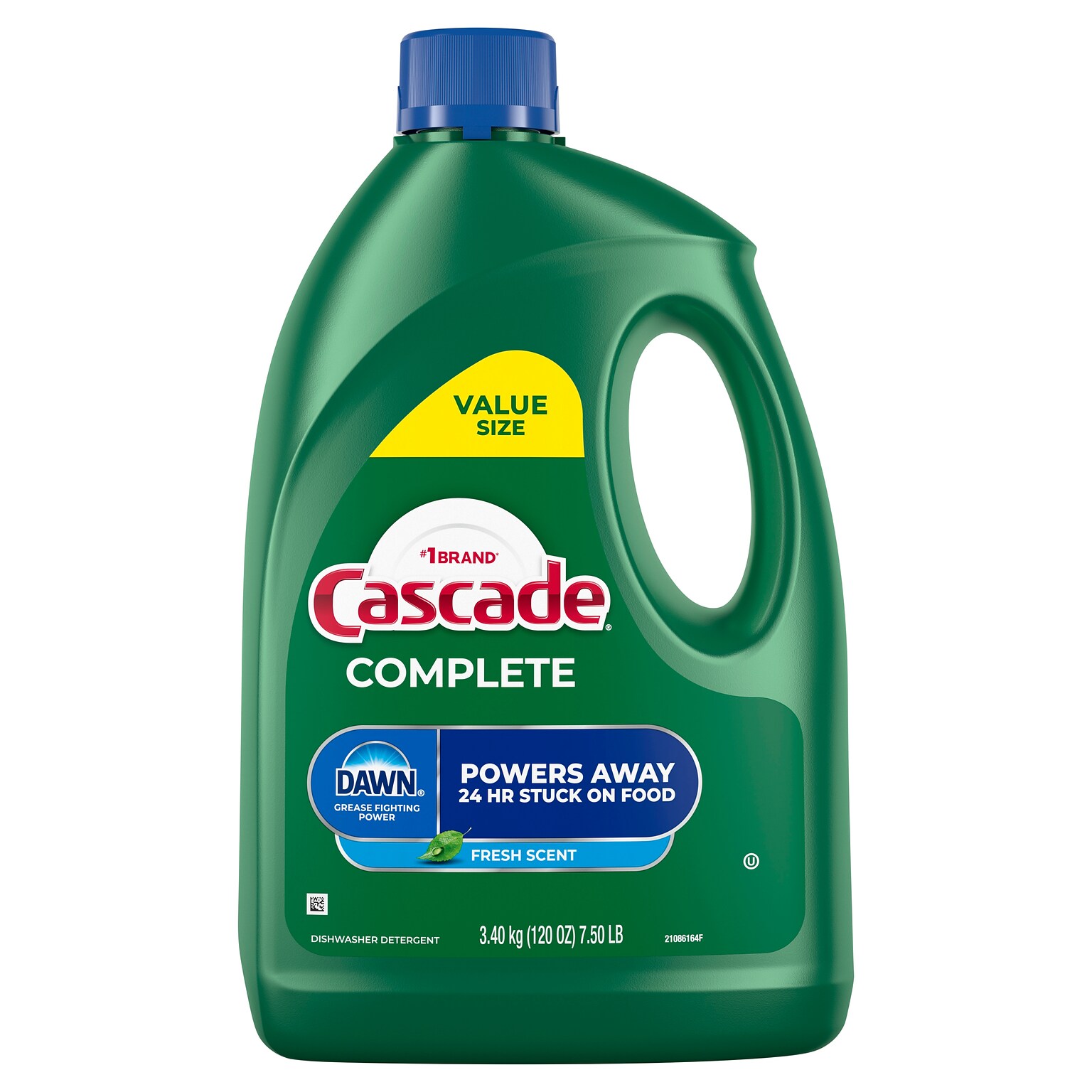 Cascade Complete Dishwashing Detergent Gel, Fresh Scent, 120 oz., 4/Carton (53987)