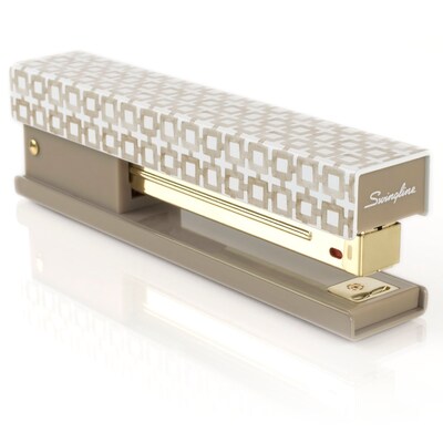 Swingline Leah Bisch Desktop Stapler, 20-Sheet Capacity, Tan Tiles (S700035)