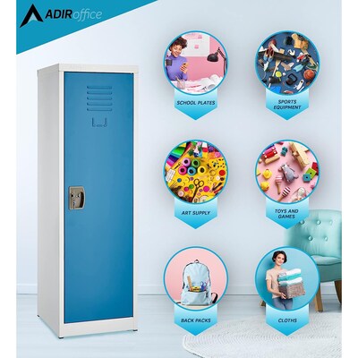 AdirOffice 48" Single Tier Blue Storage Locker (629-01-BLU)