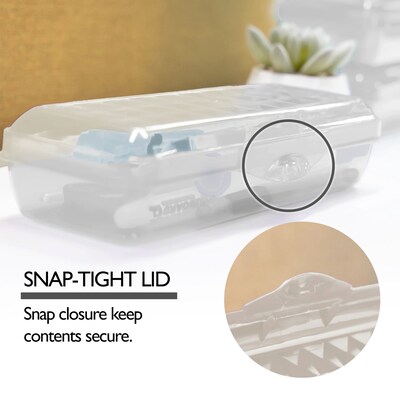 Bazic Plastic Latch Pencil Case, Clear, 12/Bundle (BAZ834-12)