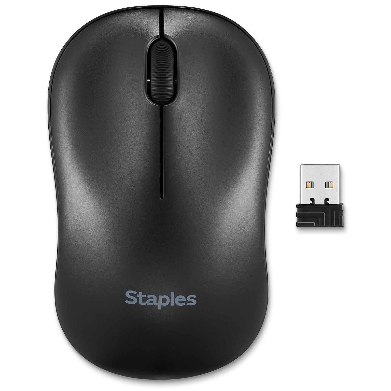 Staples TECH Wireless Ambidextrous Optical USB Mouse, Black (ST62601)
