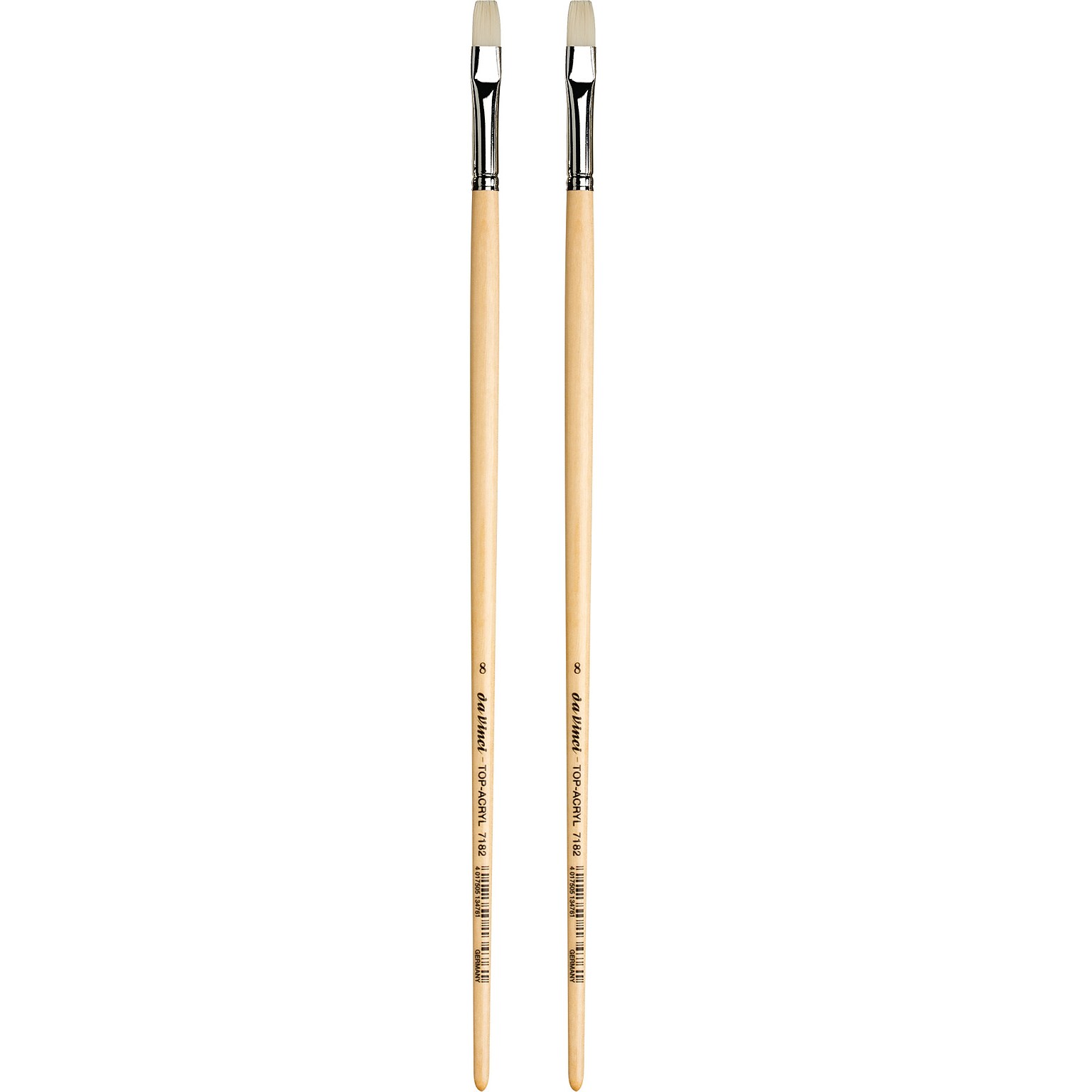 da Vinci TOP-ACRYL Oil and Acrylic Synthetic Bristle, Flat Brush, 2/Bundle (DVXVA71828-2)