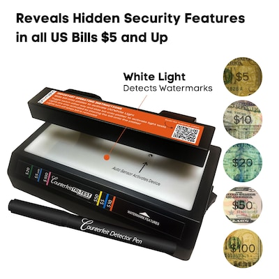 Dri Mark Tri-Test Counterfeit Detection Machine, Black (351TRI)