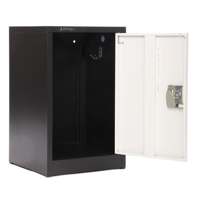 AdirOffice 24" Single Tier Black and White Storage Locker (ADI629-02-B-W)