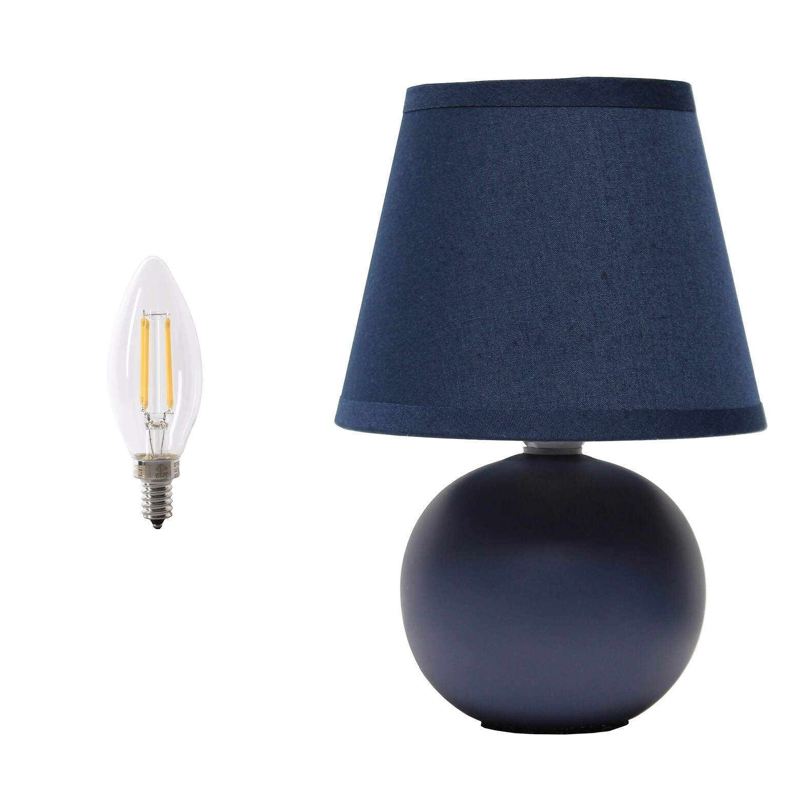 Simple Designs 8.66 LED Table Lamp, Blue (LT2008-BLU-LB)