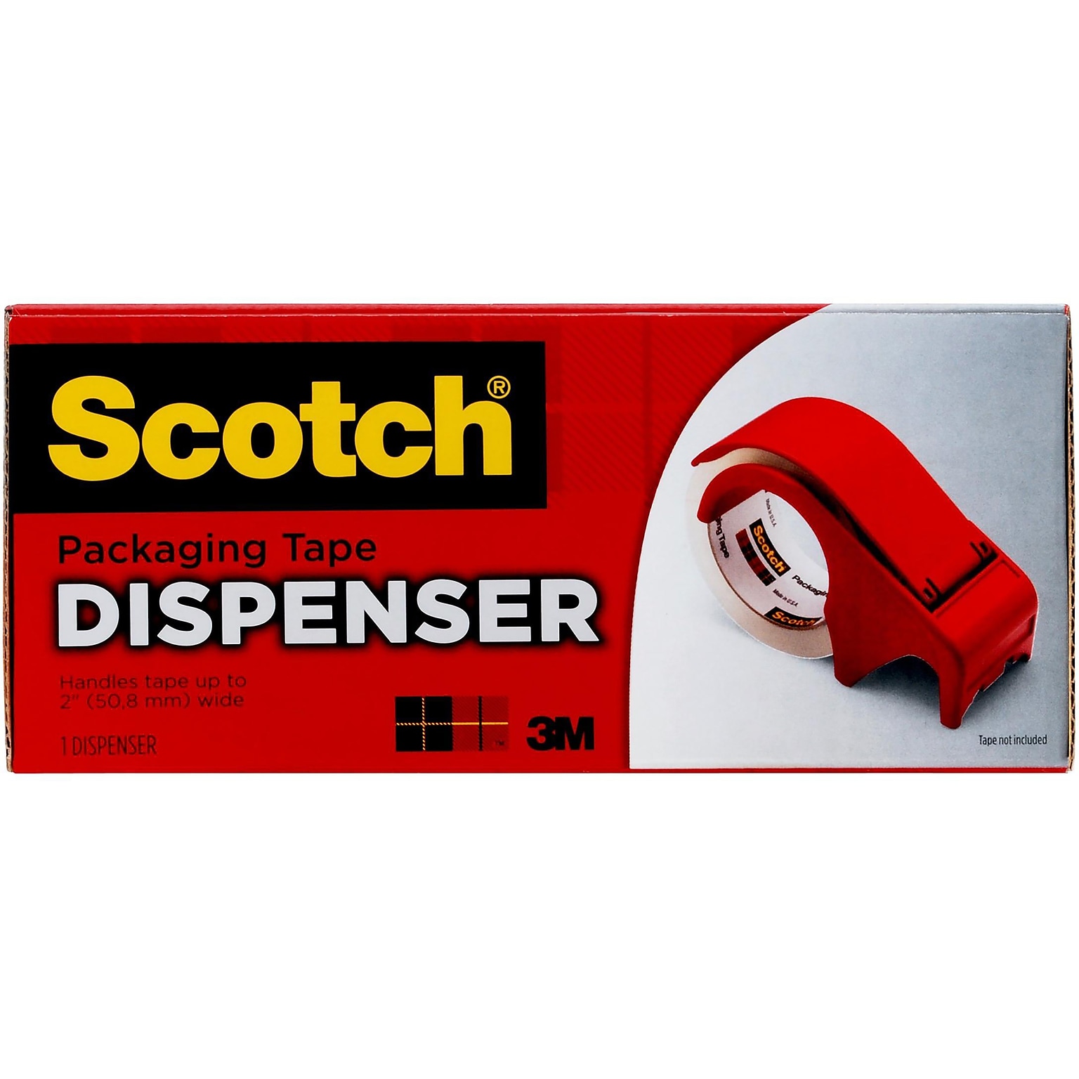 Scotch 1.88 Packing Tape Dispenser, Red (DP300RD)