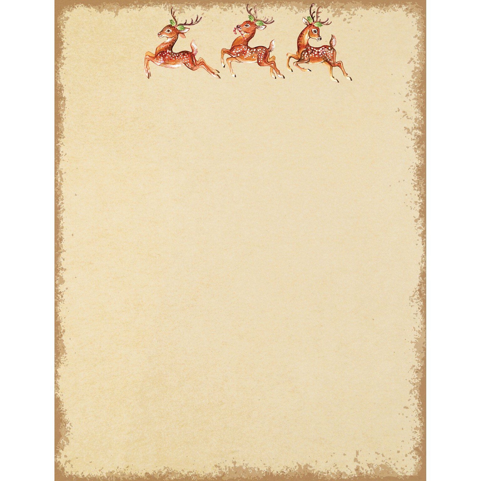 Great Papers! Holiday Stationery Letterhead Classic Reindeer, Multicolor, 50 sheets (2024036)