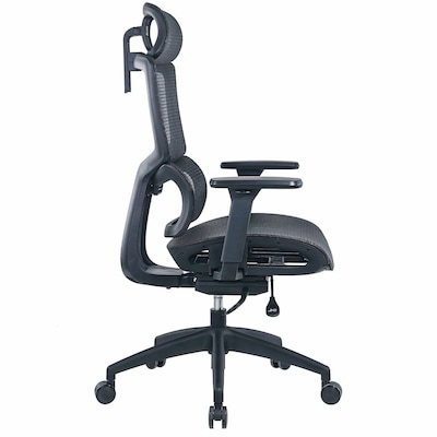 Lorell Ripley Ergonomic Mesh Swivel Executive Chair, Black (LLR63200)