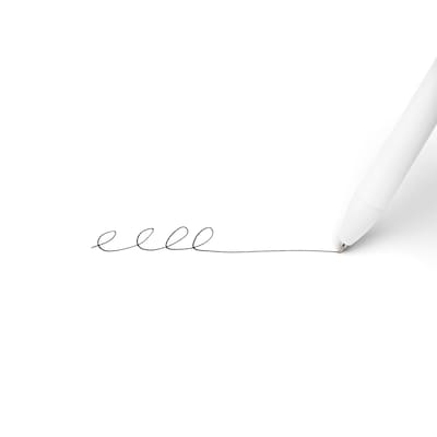 Poppin Luxe Retractable Gel Pen, Fine Point, Black Ink, 6/Pack (100086)