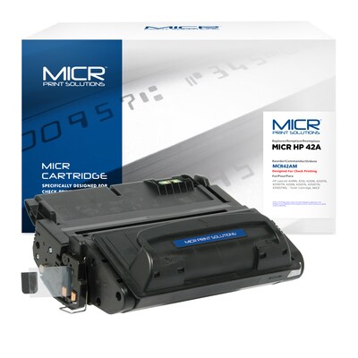 MICR Print Solutions Compatible Black Standard Yield Toner Cartridge Replacement for HP 42A