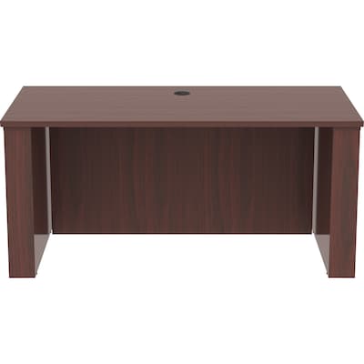 Lorell Essentials Series 60W Electric Adjustable Standing Desk, Mahogany (LLR69571)