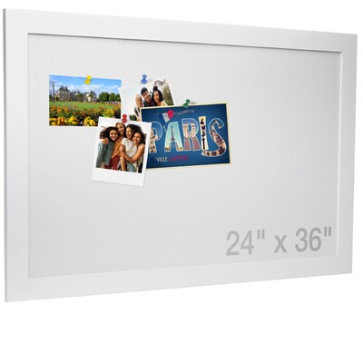 Excello Global Products Cork Bulletin Board, White Frame, 3 x 2 (EGP-HD-0519)