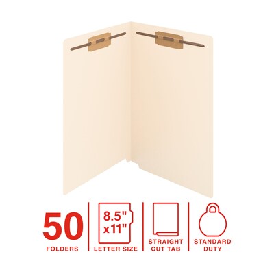 Staples Reinforced Classification Folder, 3/4 Expansion, Letter Size, Manilla, 50/Pack (ST62734)