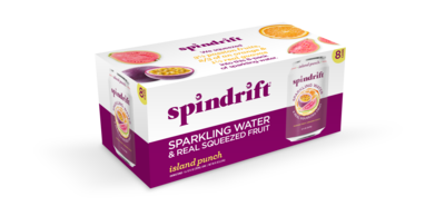 Spindrift Island Punch Flavored Sparkling Seltzer Water, 12 oz., 24 Cans/Carton (SDR14247)