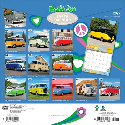 2027 BrownTrout Magic Bus 12 x 12 Monthly Wall Calendar (9798330711239)