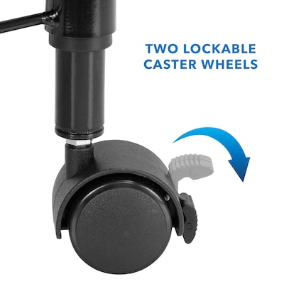 Mount-It! Rolling File Cart with Folder Rack, Black (MI-7858)