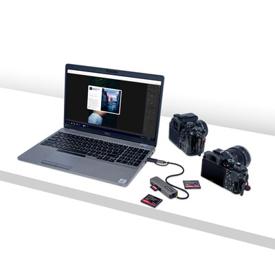 StarTech USB 3.2 microSD/SD/Compact Flash Card Reader/Writer Adapter, 3-Slot  (FCREADMICRO3V2)