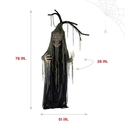 Haunted Hill Farm Life-size Poseable Talking Tree (HHTREE-1FLS)