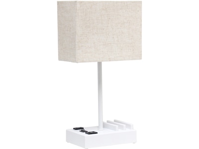 Simple Designs LED Multiuse Table Lamp, White/Beige (LT1110-BGW)