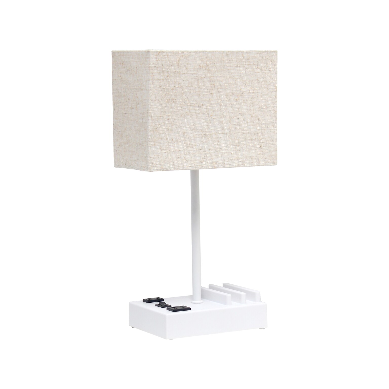 Simple Designs LED Multiuse Table Lamp, White/Beige (LT1110-BGW)