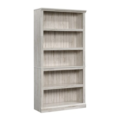 Sauder Select 70H 5-Shelf Bookcase, White Plank (426423)