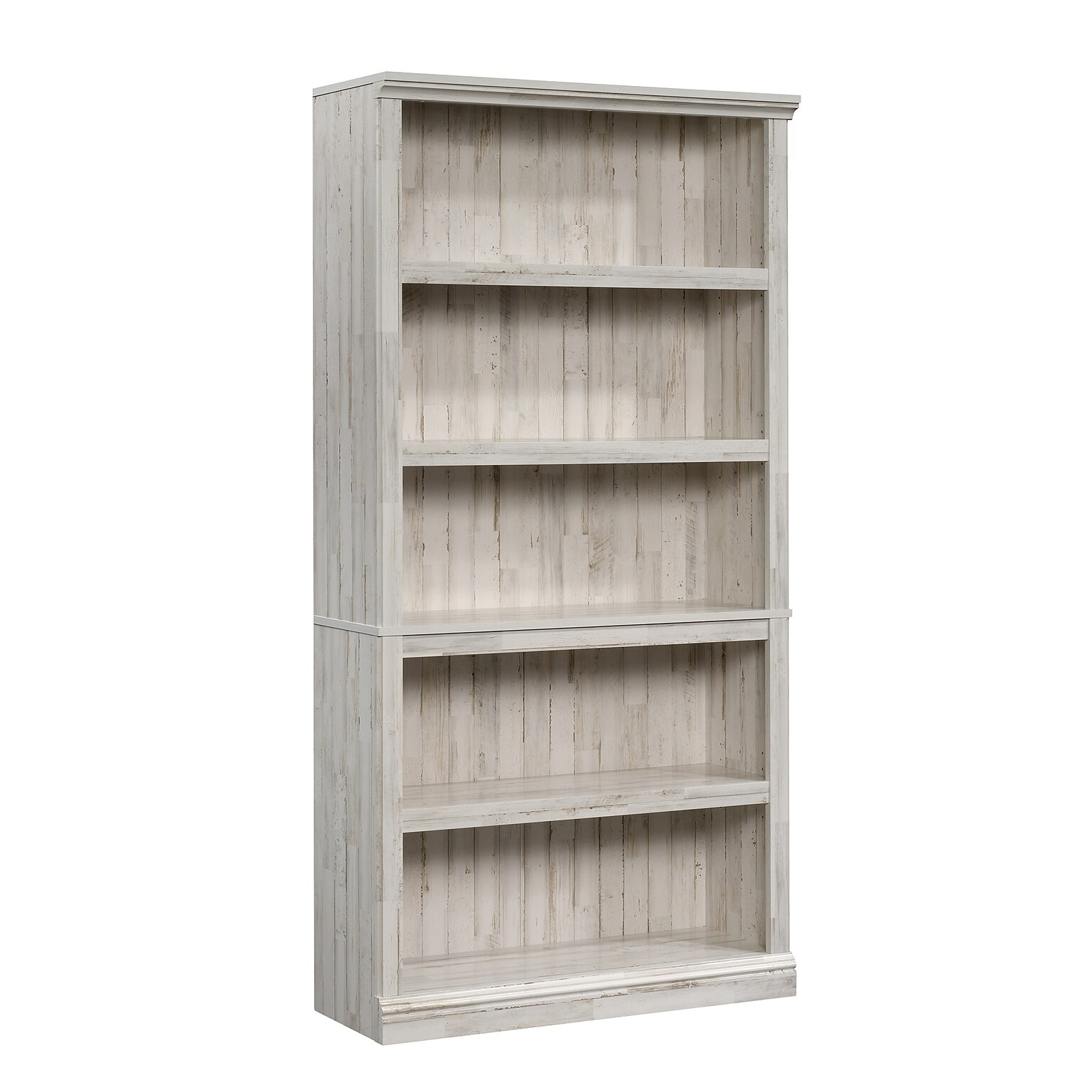 Sauder Select 70H 5-Shelf Bookcase, White Plank (426423)