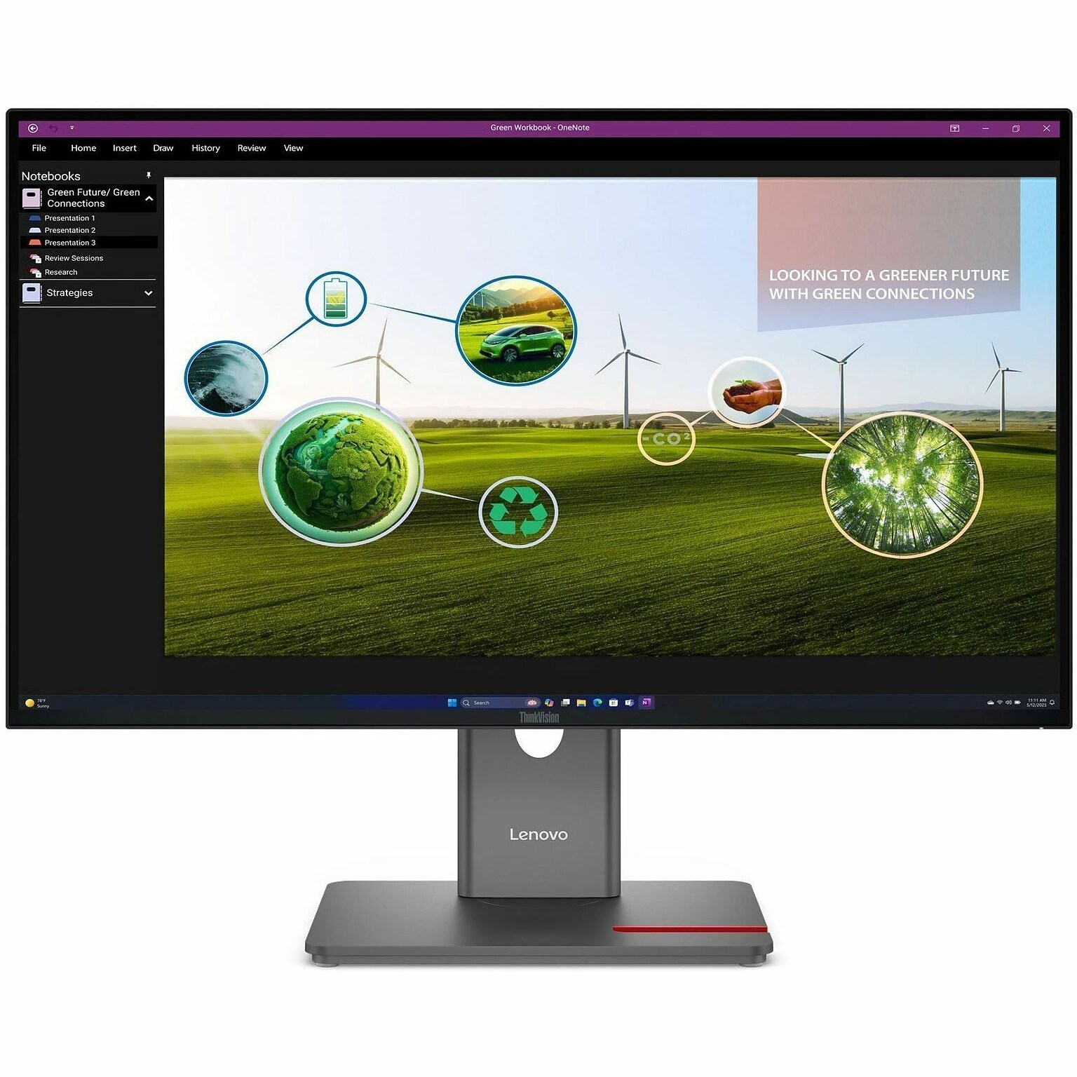 Lenovo ThinkVision P27Q-40 27 QHD IPS 120Hz WLED Monitor, HDR10, Height Adjustable, Eclipse Black (64A7GAR6US)