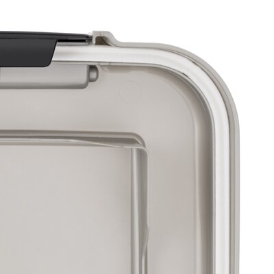 Iris 47 Quart Storage Container with Lid, Plastic, Gray (301045)