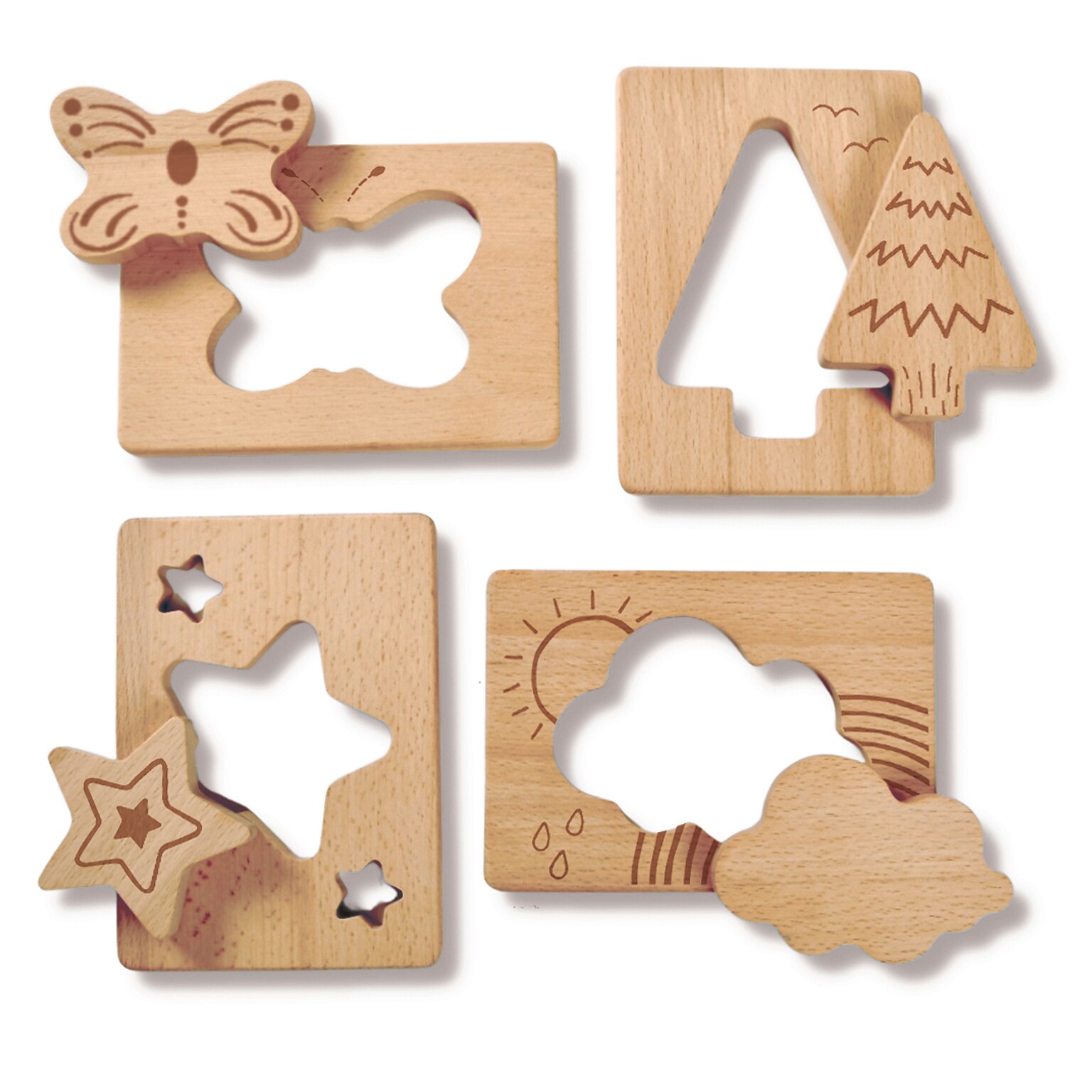 Learn Well Little Looking Shapes Nature, Assorted Colors, 8/Set (YUSL1007)