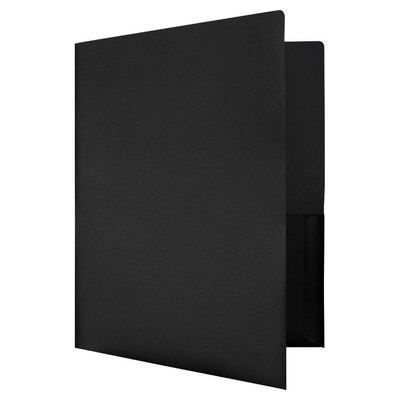 JAM Paper Smooth 2-Pocket Plastic Folder, Assorted, 6/Pack (383HBAasst)