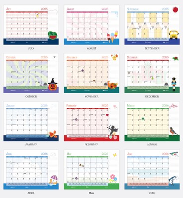 2025-2026 House of Doolittle Seasonal/Holiday 22 x 17 Academic Monthly Desk Pad Calendar (1395-26)