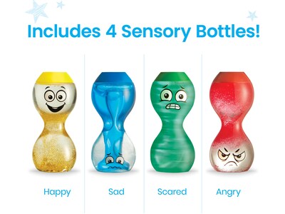 hand2mind Express Your Feelings Sensory Bottles, 4/Pack (94488)