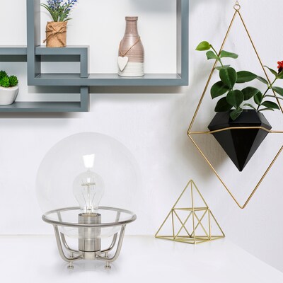 Lalia Home Old World Globe Glass Table Lamp, Brushed Nickel (LHT-5032-BN)