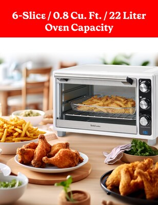 Betty Crocker 6-Slice Toaster Oven, White (BC-4637W)