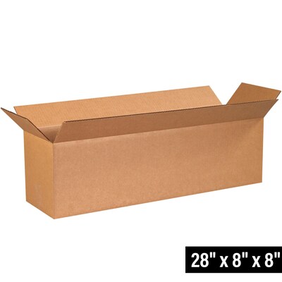 28 x 8 x 8 Shipping Boxes, 32 ECT, Brown, 25/Bundle (2888)