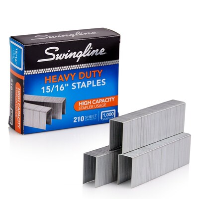 Swingline Premium Heavy Duty Staples, 15/16 Length, 100/Per Strip, 1,000/Box (35320)