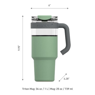 ASOBU Explorer Stainless Steel, 34 oz., Green, (ADNASM80G)