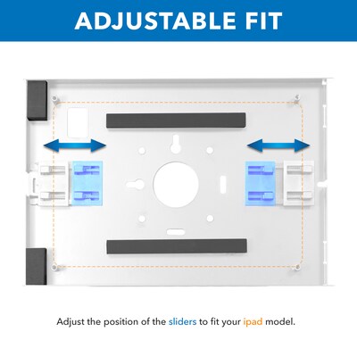 Mount-It! Pro Series Adjustable Anti-Theft iPad Tablet Kiosk Floor Stand for iPad, iPad Air, iPad Pro, White (MI-3880W_G10)