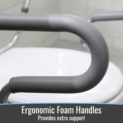 HealthSmart Toilet Safety Rails, Silver (521-9804-9600)