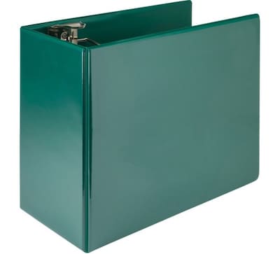 Samsill Nonstick 6" D-Ring View Binder, Green, 6/Carton (SAM16424)