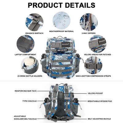 SaharaCase Raider Laptop Backpack, Large, Gray Camo (LT00093)