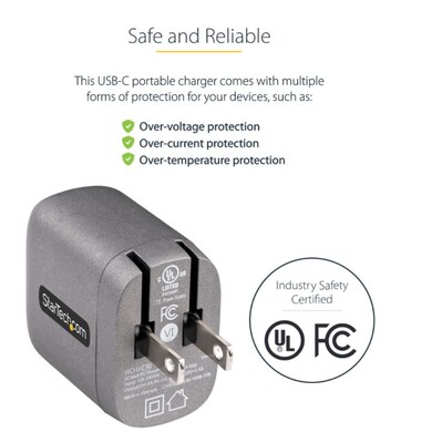StarTech GaN 30W USB Type-C Portable GaN Charger Charger for Laptops (WCH1C30)