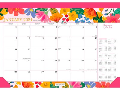 2023-2024 Plato Bonnie Marcus 15.5 x 11 Academic & Calendar Monthly Desk Pad Calendar (9781975457341)