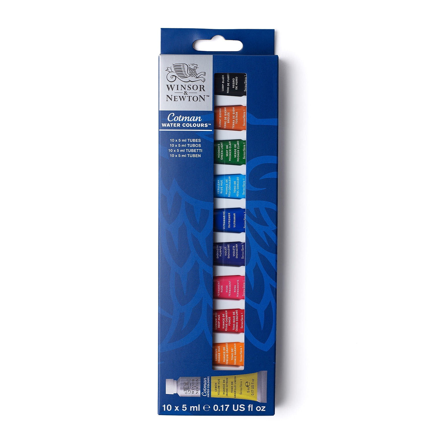 Winsor and Newton Cotman Watercolor Paint Tube Set, Assorted Colors, 5 mL, 10/Set (WNX0390664)