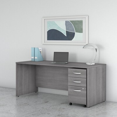 Bush Business Furniture Studio C 72W Office Desk with Mobile File Cabinet, Platinum Gray (STC013PGS