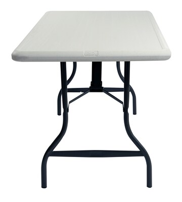 ICEBERG IndestrucTable 30" x 96" Plastic Folding Table, Platinum Granite (65233)
