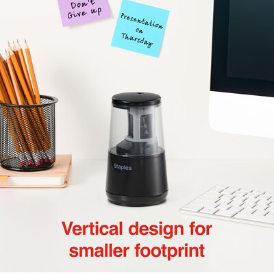 Staples Everyday Dual Powered Pencil Sharpener, Black (ST62626)
