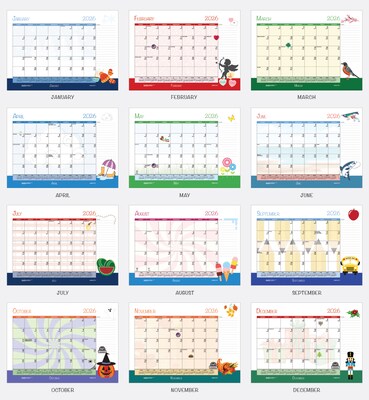 2026 House of Doolittle Seasonal Holidays 22 x 17 Monthly Desk Pad Calendar, Multi (139-26)