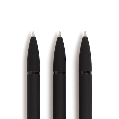 U Brands Monterey Retractable Pens Pen, Bold Point, 1.0mm, Black Ink, 3/Pack (5012U04-24)