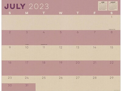 2023-2024 TF Publishing Kraft 17 x 12 Academic Monthly Desk Pad Calendar (AY24-8506)